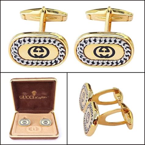 gucci cufflinks replica|vintage gucci cufflinks.